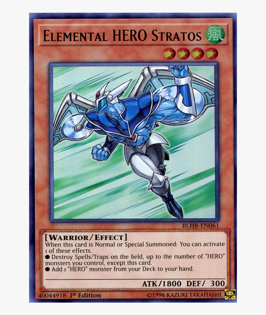 Elemental Hero Stratos Blhr, HD Png Download, Free Download