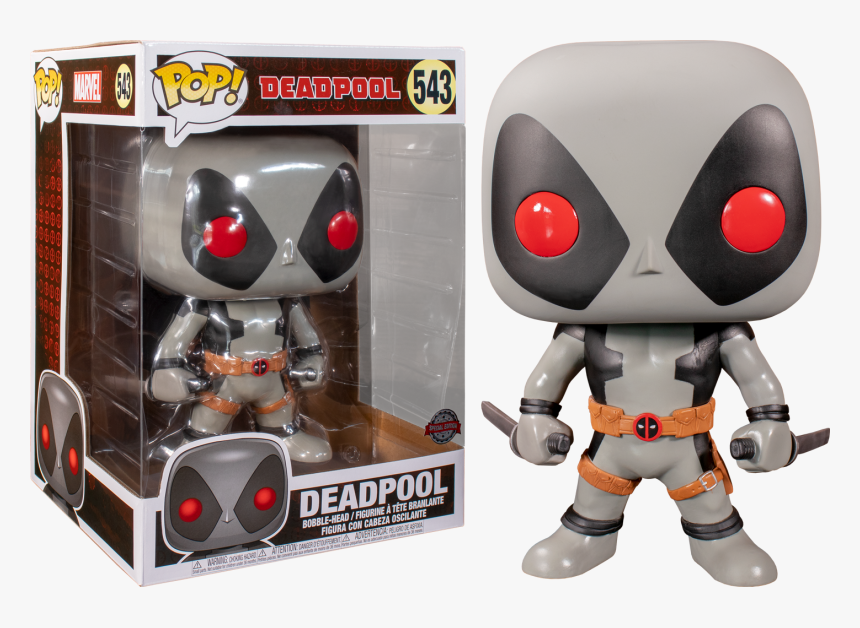 Deadpool With Swords Grey 10” Pop Vinyl Figure - Deadpool Funko Pop, HD Png Download, Free Download