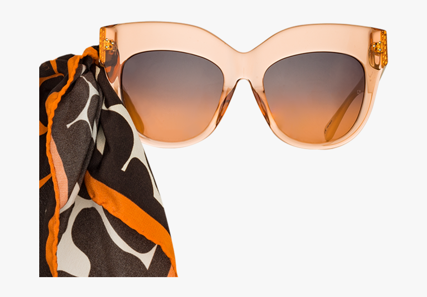 Dunaway Oversized Sunglasses In Orange - Reflection, HD Png Download, Free Download