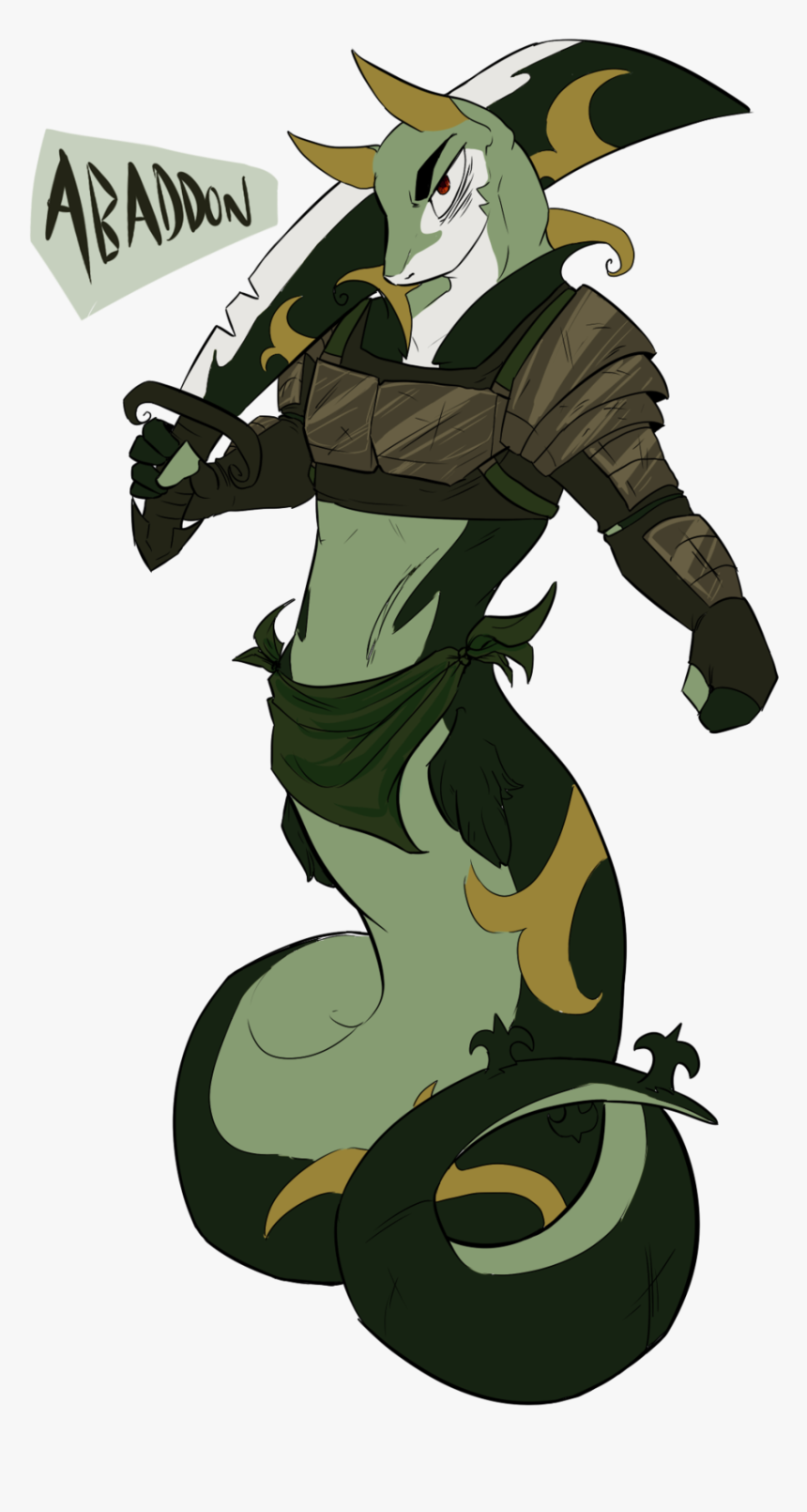 Abaddon, The Madness Domain Cleric Serperior With Questionable - Illustration, HD Png Download, Free Download