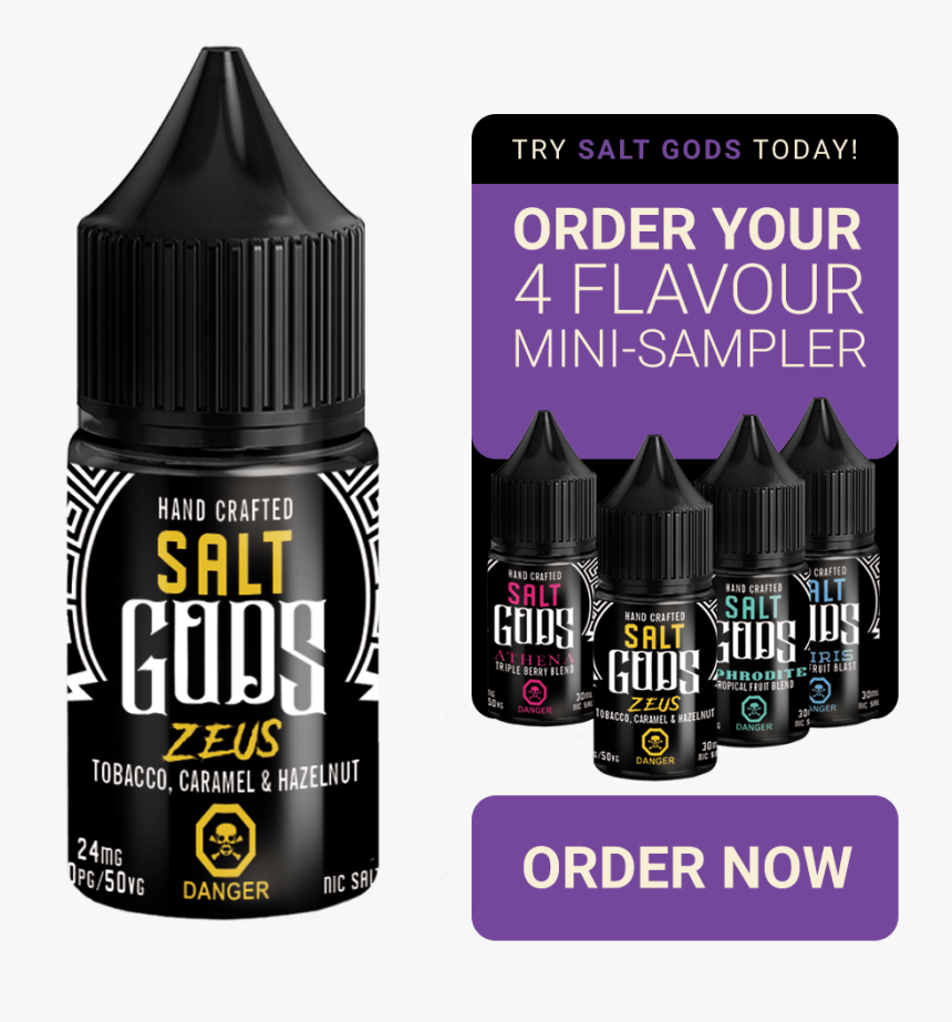 Order Your 4 Flavour Mini-sampler, Try Salt Gods Today - Cosmetics, HD Png Download, Free Download