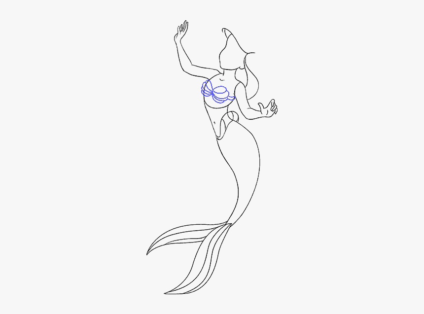 Drawing Photos Mermaid - Cách Vẽ Nàng Tiên Cá, HD Png Download, Free Download