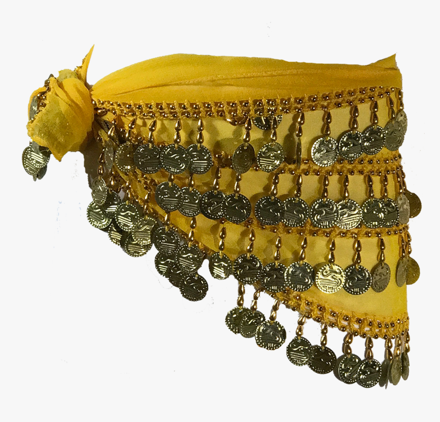 Girl"s Goldenrod Hip Scarf With Gold Coins, HD Png Download, Free Download