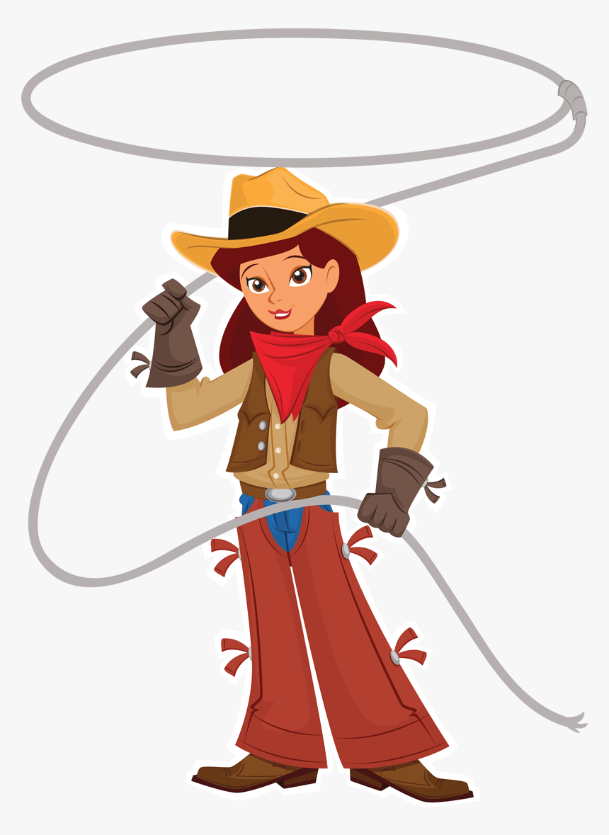 Cowboy Lasso Clip Art , Png Download - Cowgirl Clipart, Transparent Png, Free Download