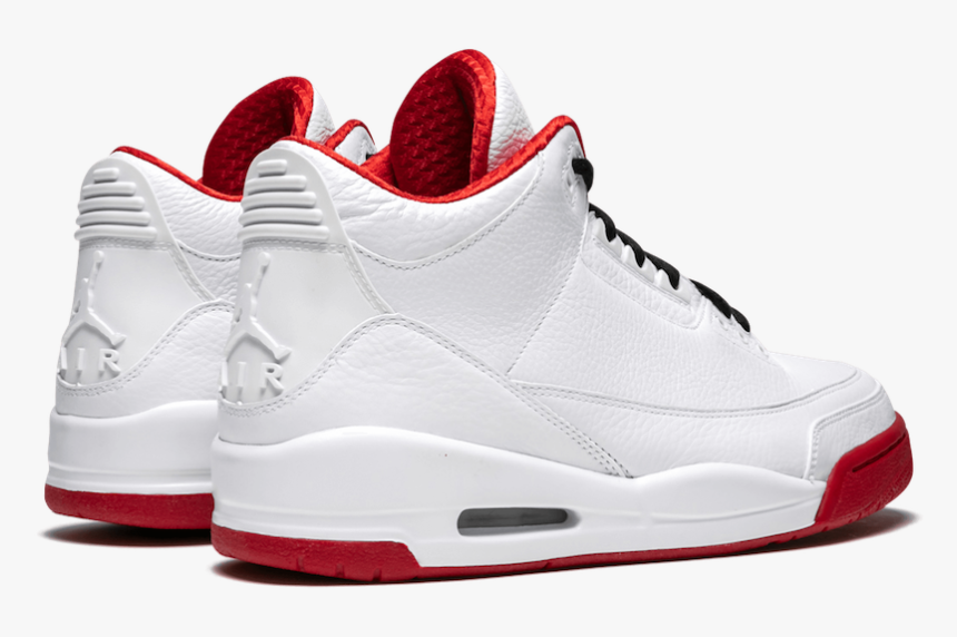 Air Jordan 3 History Of Flight White Varsity Red Black - Sneakers, HD Png Download, Free Download