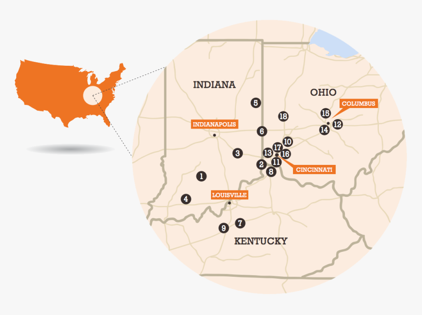 Current Locations In Your Area - Buffalo Wings And Rings Map Location, HD Png Download, Free Download