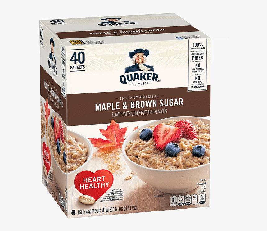 Quaker Instant Oatmeal Maple And Brown Sugar, HD Png Download, Free Download