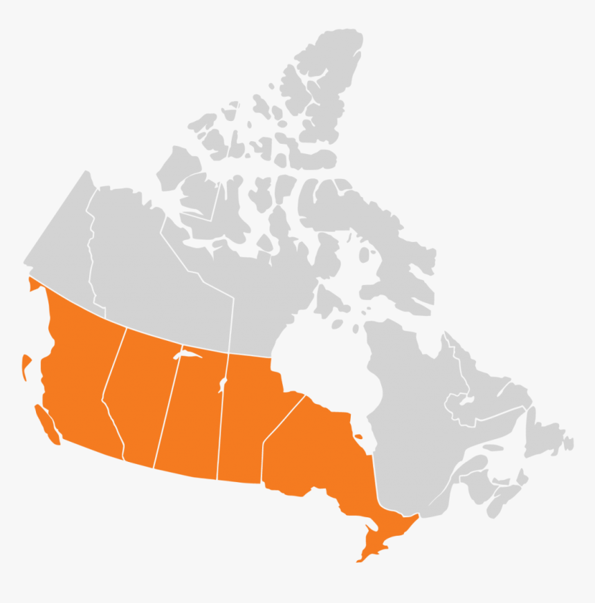 Simple Map Of Canada Png, Transparent Png, Free Download