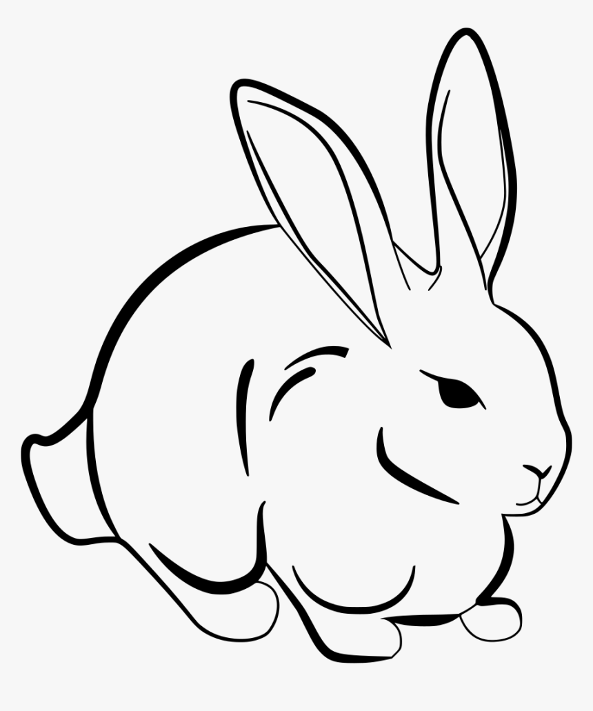 Rabbit Line Art, HD Png Download, Free Download