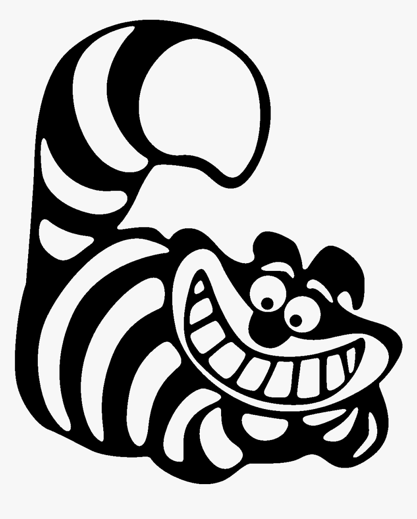 Library Of Cheshire Cat Black And White Clip Art Freeuse - Alice In ...