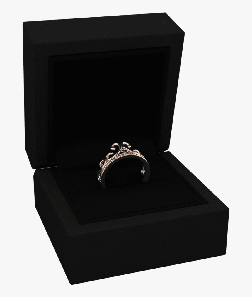 Hidden 14k Rose Gold Vintage Crown Promise Ring - Engagement Ring, HD Png Download, Free Download