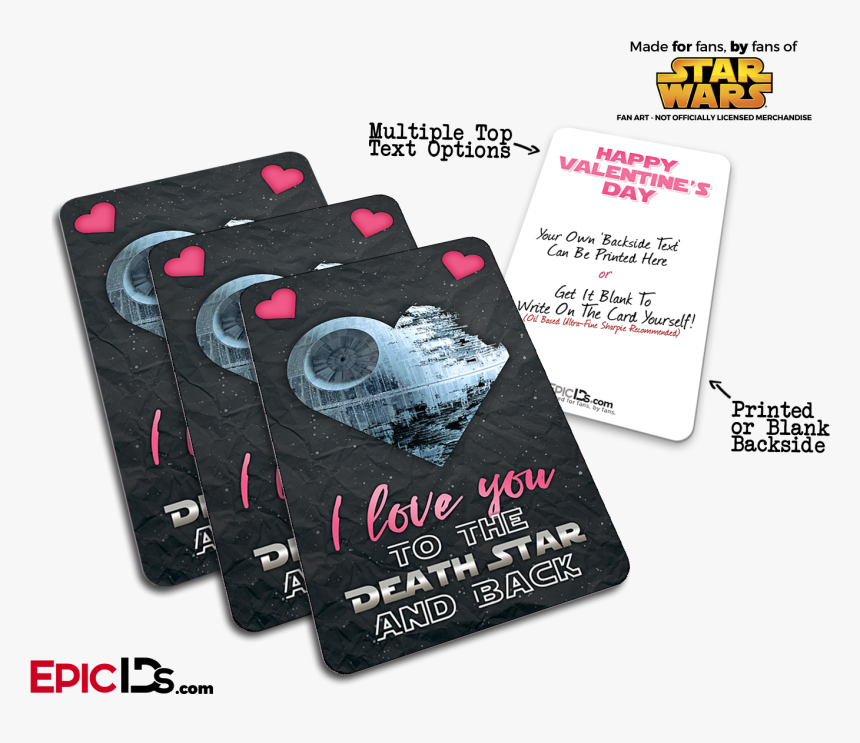 Pocket Sized Premium Star Wars "dark Side - Star Wars Valentines, HD Png Download, Free Download