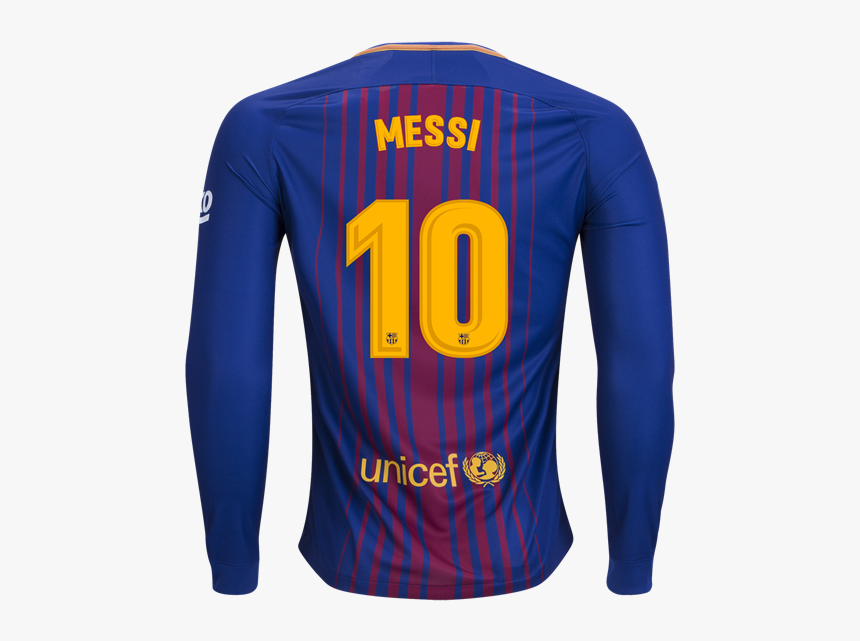 Messi Jersey Png - Long-sleeved T-shirt, Transparent Png, Free Download