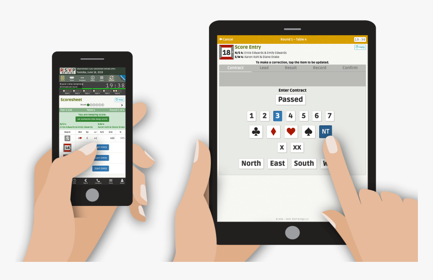 Rsvp Bridge Web-based Scoring - Iphone, HD Png Download, Free Download