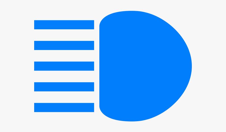 Full Beam Symbol In Blue - Circle, HD Png Download, Free Download