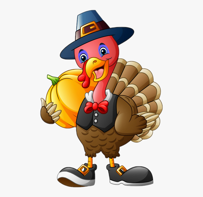 #turkey Pavo Pumpkin Pilgrim - Vegetables Cartoon Thanksgiving, HD Png Download, Free Download