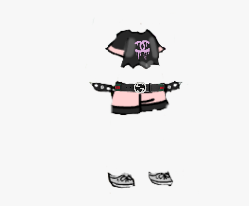 #chanel #gucci #gachalife #clothing #cute - Cartoon, HD Png Download, Free Download