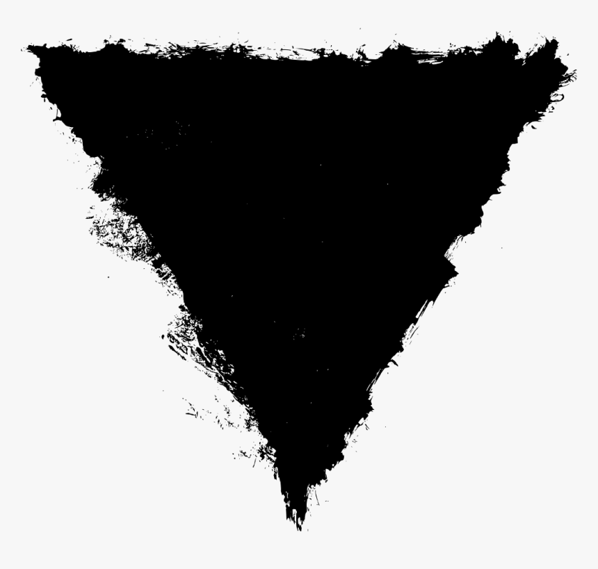 〰🔻〰
#triangle #black #grunge #triangleart #trianglesticker - Graphic Design, HD Png Download, Free Download