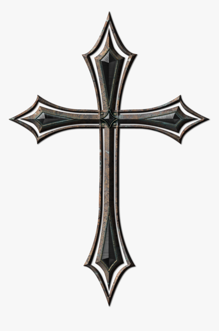 Tattered Cross Clipart Clip Library Old Metal Cross - Cross Tattoo Transparent Background, HD Png Download, Free Download