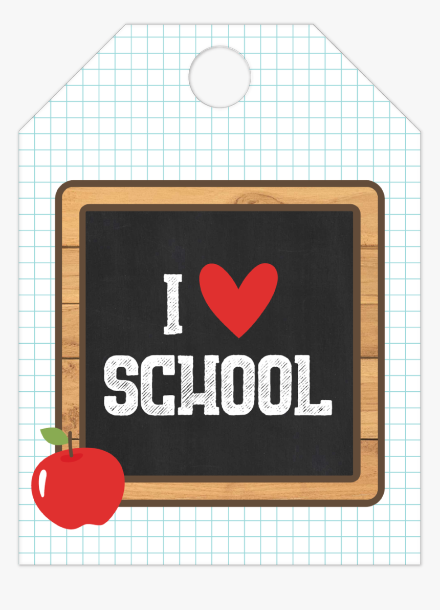 I Heart School Tag Print & Cut File - Mcintosh, HD Png Download, Free Download