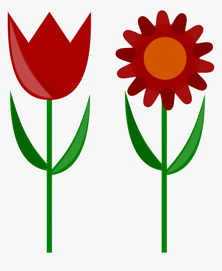 Petal Drawing Paper Flower - Flowers With Stem Clipart, HD Png Download, Free Download