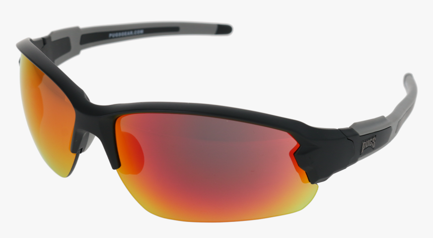 Matte Black Frame Matte Black-grey Rubber Tips Red - Sunglasses, HD Png Download, Free Download