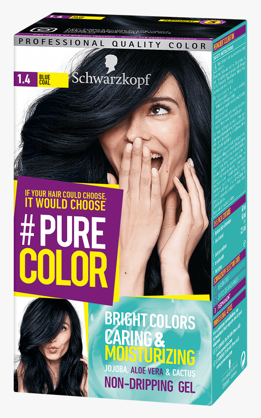 Pure Color Com Baseline 1 4 Blue Coal - Schwarzkopf Pure Color Black, HD Png Download, Free Download