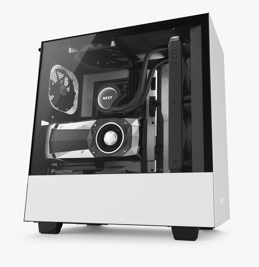 Transparent Pc Tower Png - Nzxt H500i Black Red, Png Download, Free Download