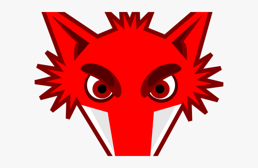Red Eyes Clipart Transparent - Cartoon Fox Head, HD Png Download, Free Download