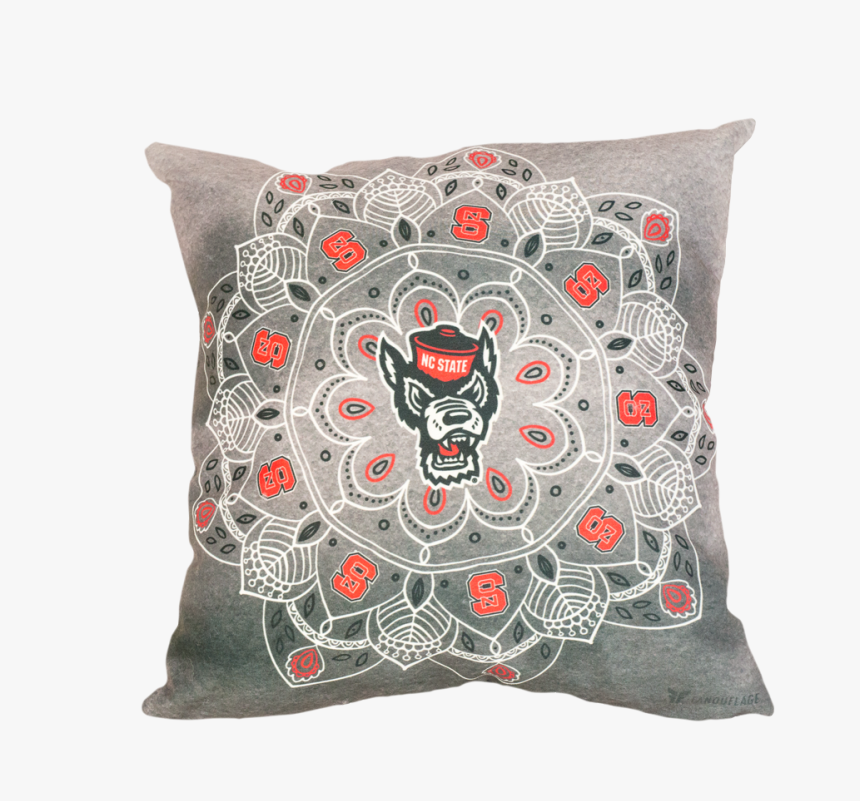 Nc State Wolf Pack Indoor Outdoor Pillow Medallion - Cushion, HD Png Download, Free Download