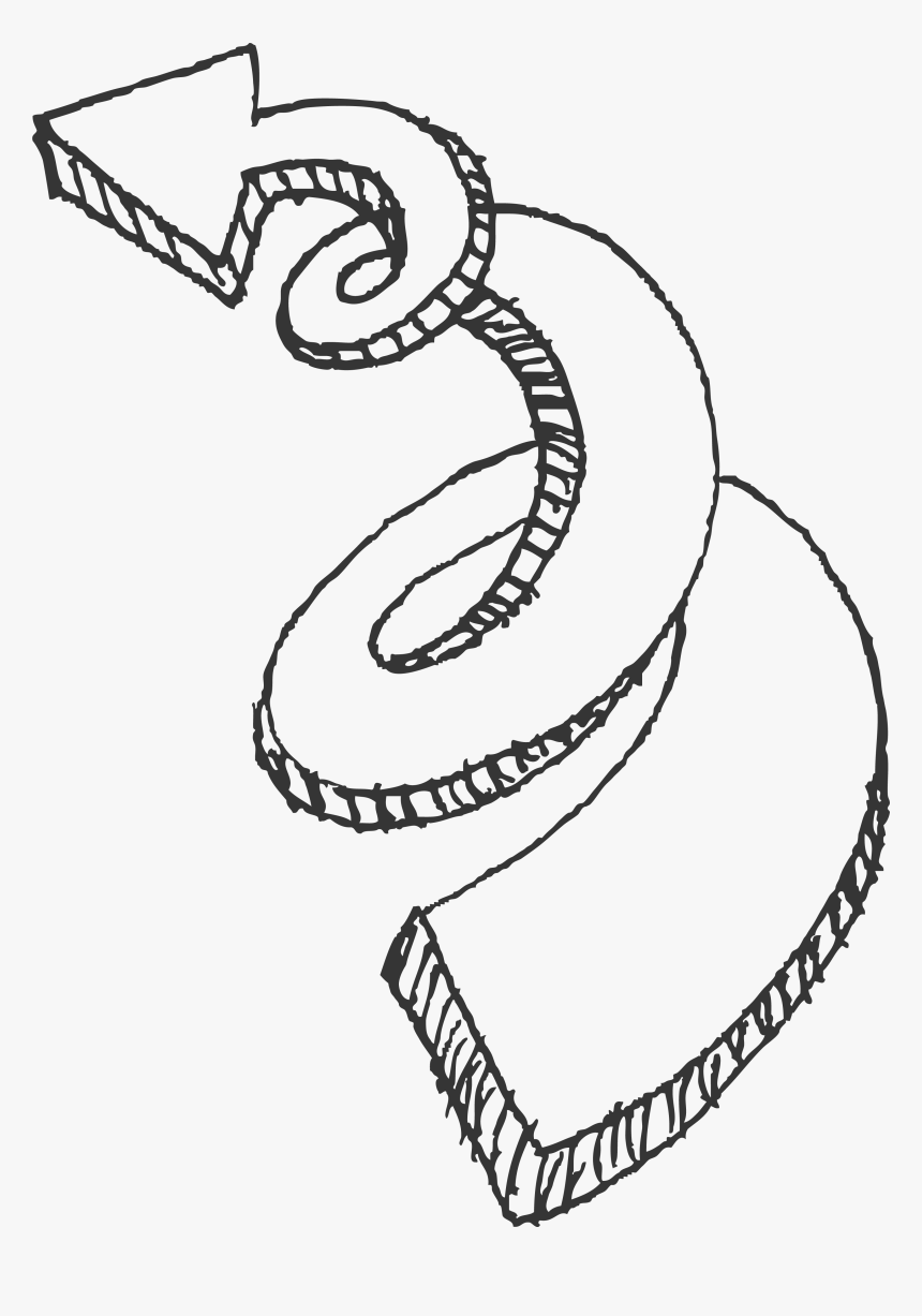 Spiral Arrow Png - White Spiral Arrow Png, Transparent Png, Free Download