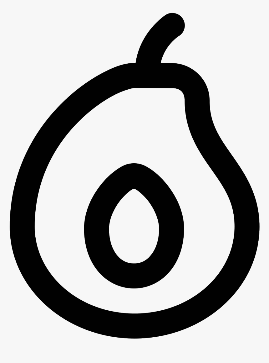 It"s The Outline Of An Avocado That Has Been Cut In - Circle, HD Png Download, Free Download