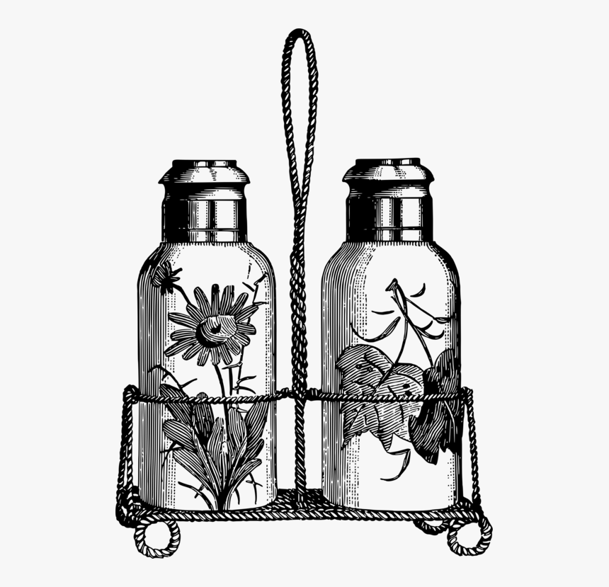 Style,home Accessories,mason Jar - Salt And Pepper Shakers Drawings, HD Png Download, Free Download