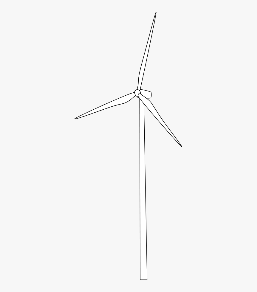 Wind Turbine Svg Clip Arts - Wind Turbine Drawing Clipart, HD Png Download, Free Download