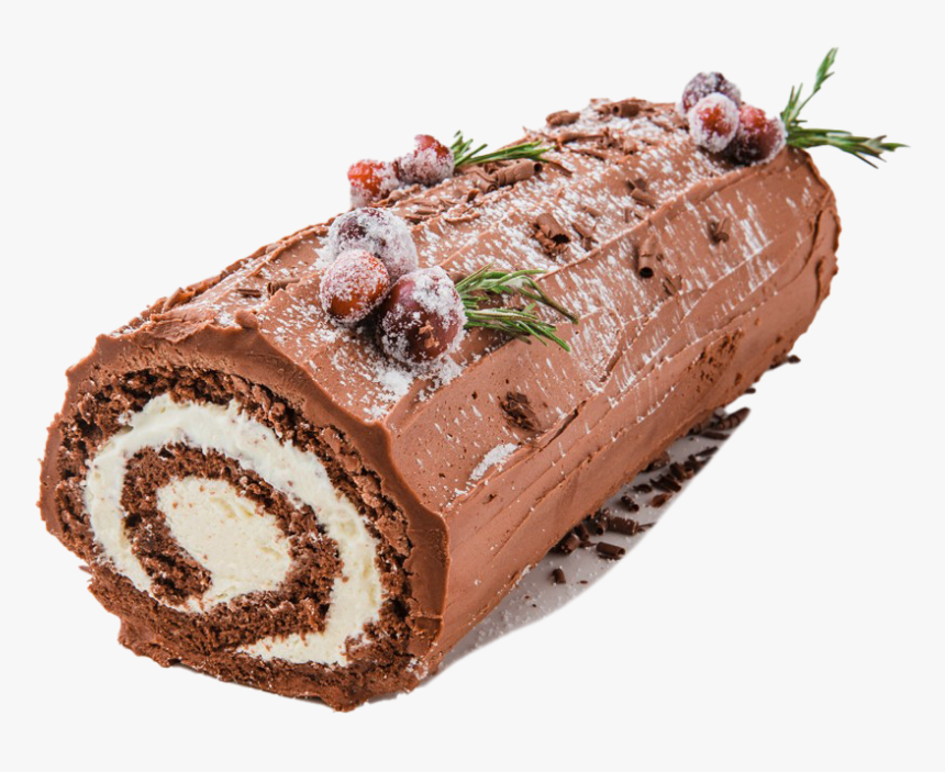 Chocolate Yule Log Png Clipart - Christmas Yule Log, Transparent Png, Free Download