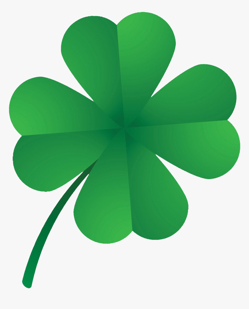 Four Clover Leaf Four-leaf Luck Free Clipart Hq Clipart - 4 Leaf Clover Graphic, HD Png Download, Free Download