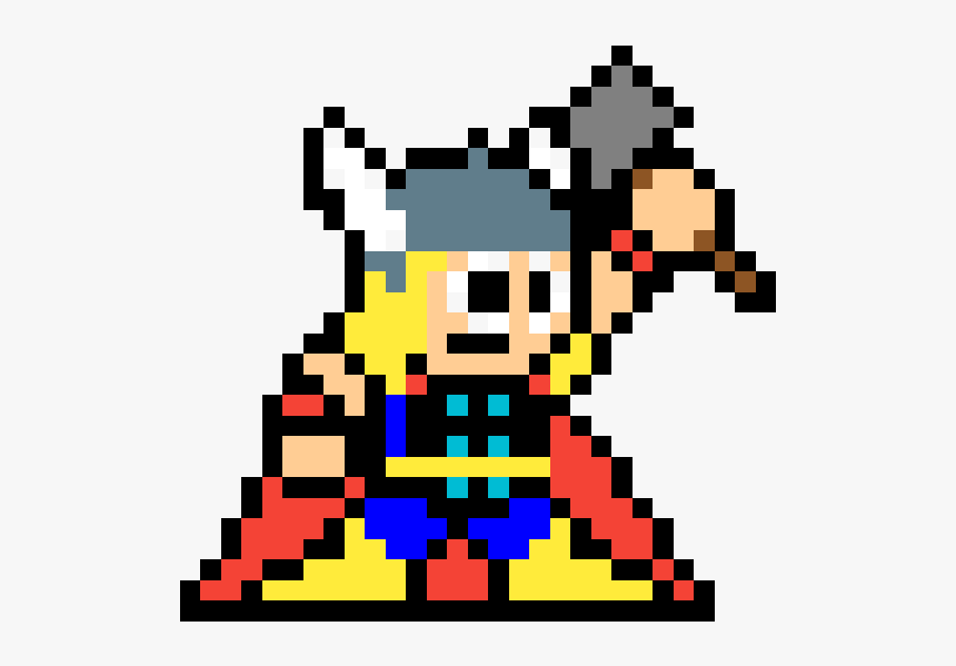 Marvel Pixel Art Thor, HD Png Download, Free Download