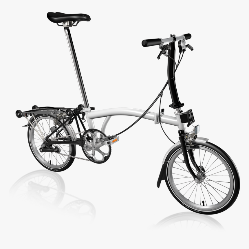 Brompton S3ra Pearl White/black - Brompton M6r Racing Green, HD Png Download, Free Download