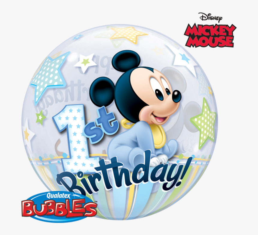 Globos De Mickey Mouse Bebe , Png Download - Disney Babues 1st Birthday, Transparent Png, Free Download