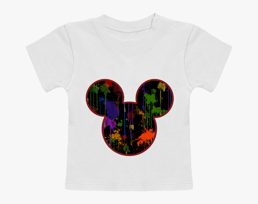 T-shirt Bébé Manches Courtes Tete De Mickey Version - Graphic Design, HD Png Download, Free Download