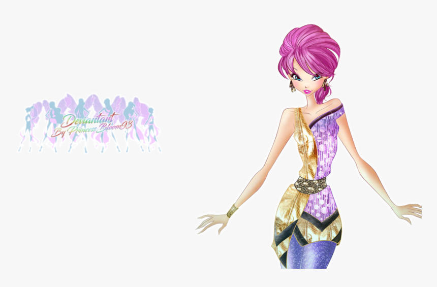 Winx Club Tecna Fashion Gold Couture Pngs By Princessbloom93-das0vpn - Winx Club Tecna Couture, Transparent Png, Free Download
