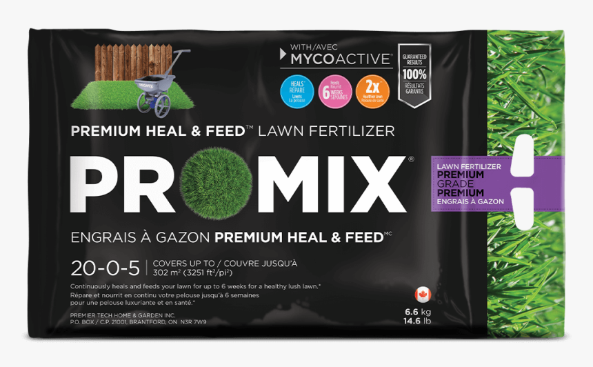 Pro Mix Heal & Feed Lawn Fertilizer 20 0 - Promix Vegetable And Herb, HD Png Download, Free Download