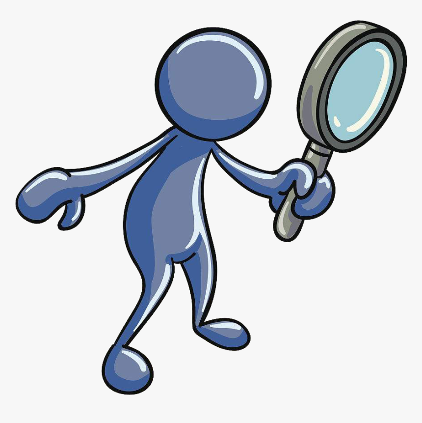 Man Magnifying Glass Clipart Png, Transparent Png, Free Download