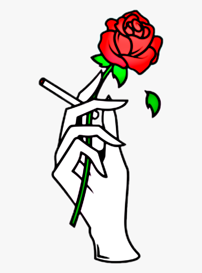 Hand Holding A Rose Clipart , Png Download - Hand Holding A Rose Drawing, Transparent Png, Free Download