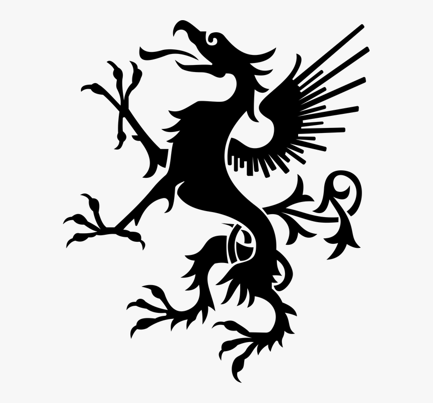 Dragon Heraldry No Background, HD Png Download, Free Download