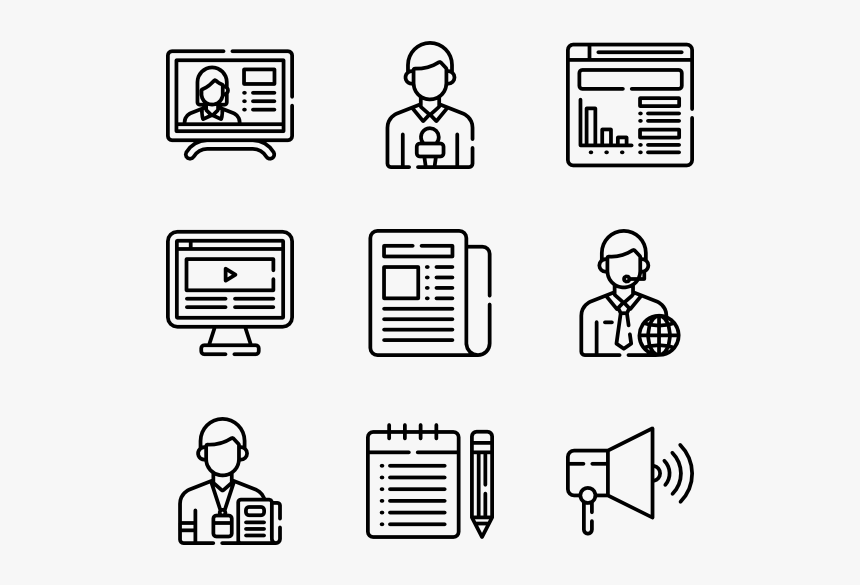 Vector Newspaper Journalism - Museum Icons, HD Png Download, Free Download
