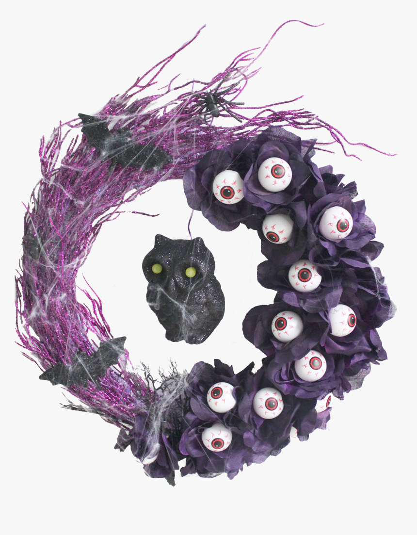 Gothic Halloween Wreath Front View - Wreath, HD Png Download, Free Download