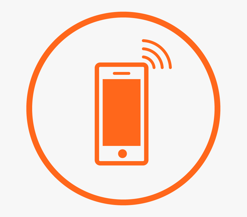 Transparent Cell Icon Png - Orange Cell Phone Icon Png, Png Download, Free Download