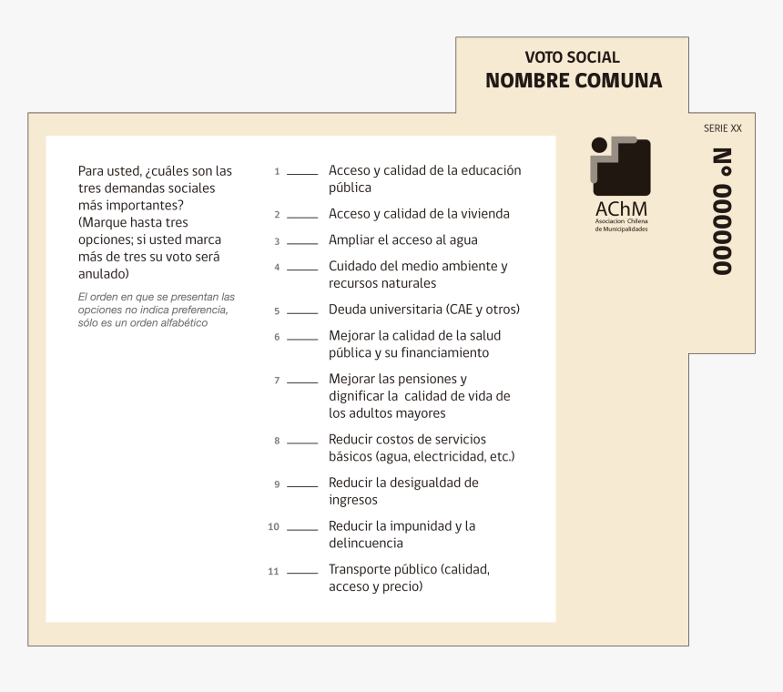 Voto Social Consulta Ciudadana 2019 - Voto De La Consulta Ciudadana, HD Png Download, Free Download