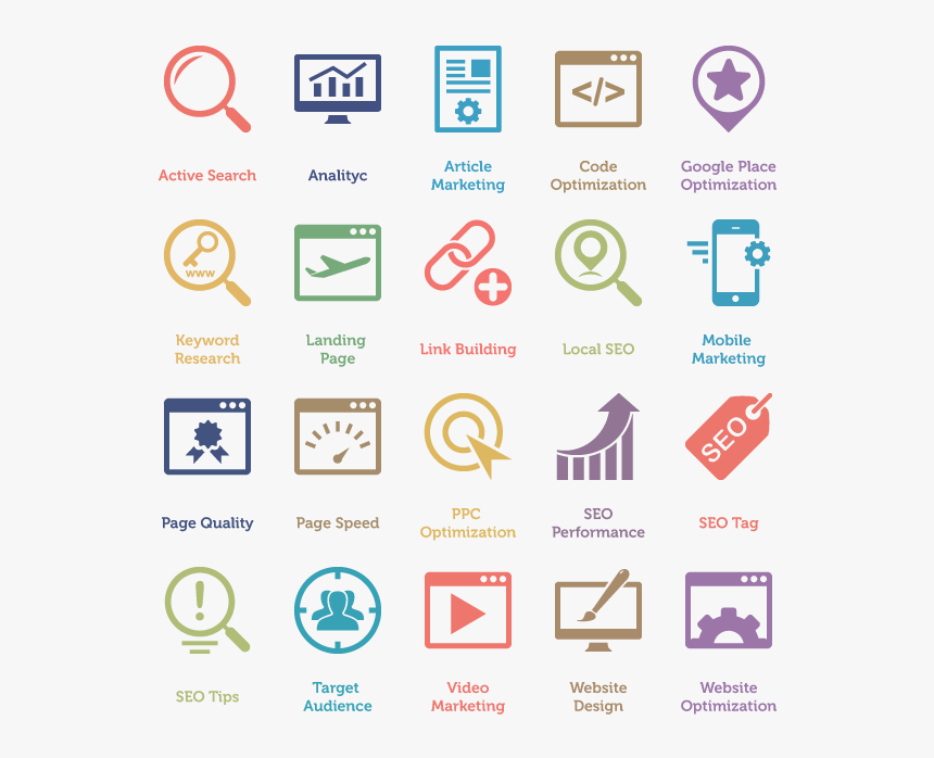 Seo-icon , Png Download - Web Services Icons Flat Design, Transparent Png, Free Download